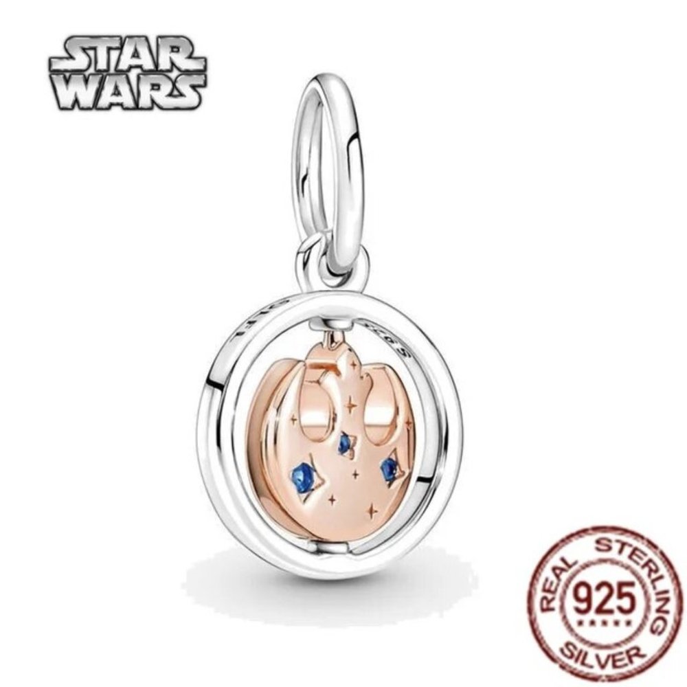 1pcs Pandora Disney C3-PO Star Wars REBEL Dangle Charm